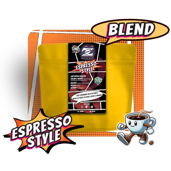 Sachet Espresso Style- Café spécialité - Torréfaction Cafés Zannelli 84110 Vaison La Romaine Vaucluse Provence