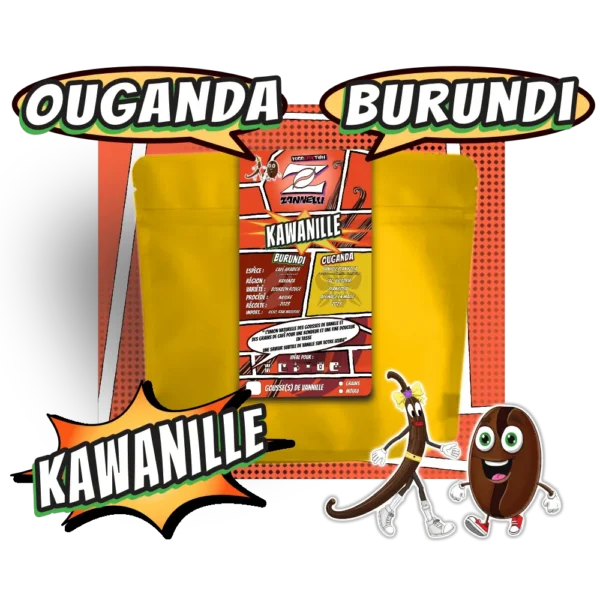 Sachets de café à la vanille Kawanille - Café spécialité 100% arabica - Torréfaction Cafés Zannelli 84110 Vaison La Romaine Vaucluse Provence