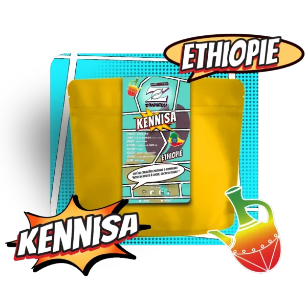 Ethiopie Kennisa Sidamo - Sachet Café arabica Torréfaction Zannelli 26170 Buis Les Baronnies Drome Provence