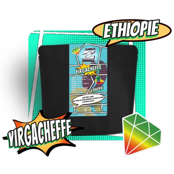 Ethiopie Yirgacheffe Lavé - Sachet Café arabica Torréfaction Zannelli 26170 Buis Les Baronnies Drome Provence