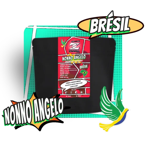 Nonno Angelo Brésil - Sachet Café arabica Torréfaction Zannelli 26110 Nyons Drome Provence